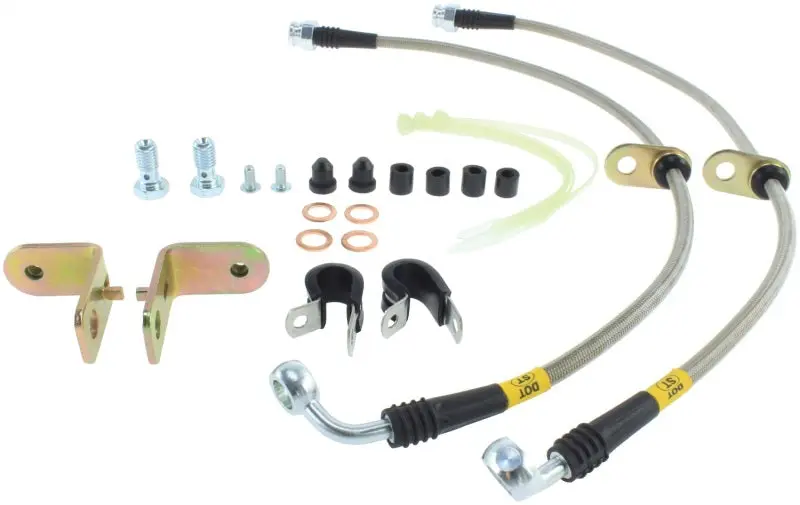 StopTech 05-08 Mustang V6 GT V8 07-09 GT500 Stainless Steel Front Brake Lines