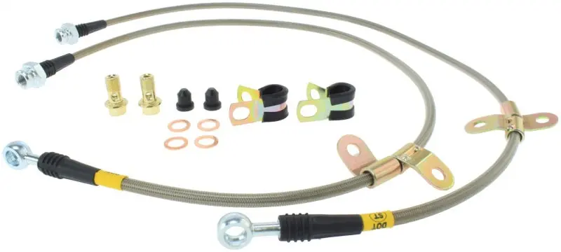 StopTech 07-08 Infiniti G35 09 G37 09 Nissan 370Z Front Stainless Steel Brake Lines