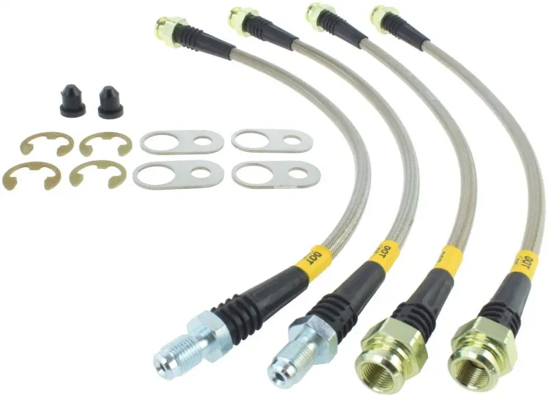 StopTech 08-10 Mitsubishi Lancer Ralliart Stainless Steel Rear Brake Lines Performance Upgrade