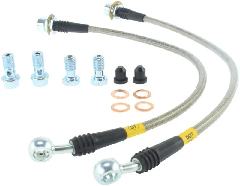 StopTech Stainless Steel Front Brake Lines 1994-2002 Ford Mustang (Exc Cobra) & 2003-2004 Mustang Base & GT
