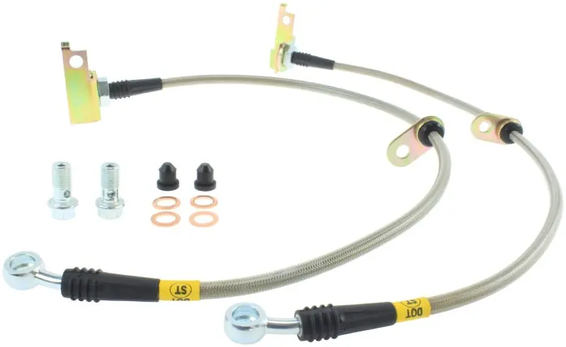 StopTech Stainless Steel Front Brake Lines 11-15 Honda CR-Z and 09-14 Honda Fit