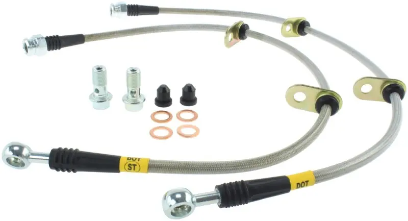 StopTech Stainless Steel Rear Brake Lines 90-93 Integra 90-91 CRX Si Rear Disc