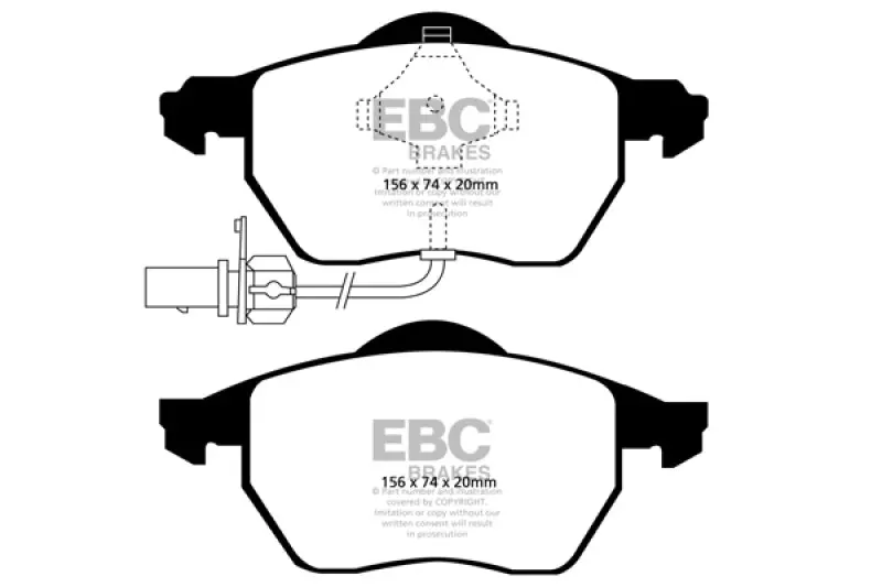 EBC 03-04 Audi A4 1.8 Turbo Ultimax2 Front Brake Pads High Performance