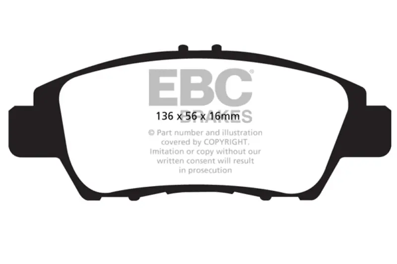 EBC 10-15 Honda CR-Z Yellowstuff Front Brake Pads Hybrid Hatchback