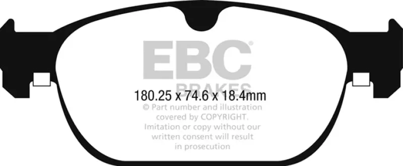 EBC 2015+ Volvo XC90 Ultimax2 Front Brake Pads - Premium Quality Braking