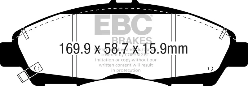 EBC 2016+ Cadillac XT5 Ultimax2 Front Brake Pads - Luxury Vehicle Fit
