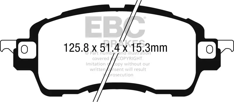 EBC 2016 Scion iA 1.5L Ultimax2 Front Brake Pads - Durable Stopping Power
