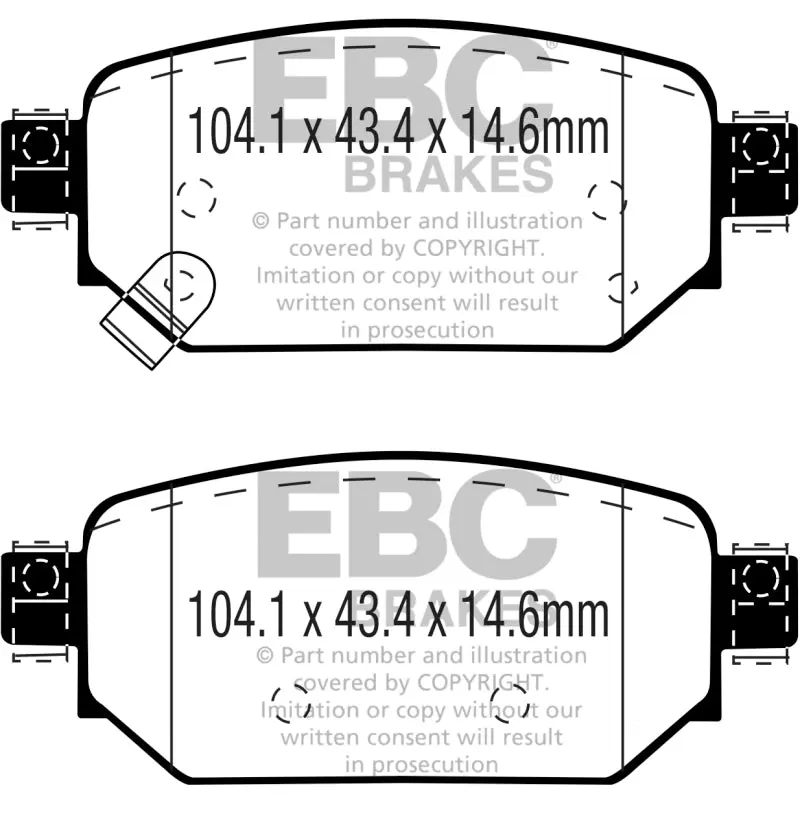 EBC 2017+ Mazda 3 2.0L Ultimax2 Rear Brake Pads Smooth & Quiet
