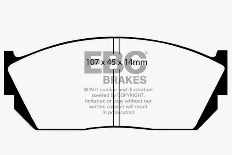 EBC 82-84 Honda Civic Hatchback 1.3 Ultimax2 Front Brake Pads - Reliable Stopping Power