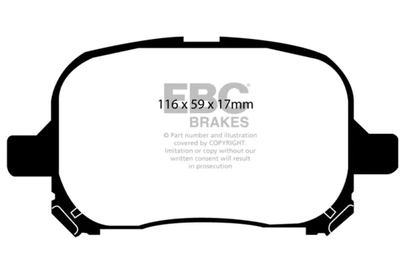 EBC 97-99 Lexus ES300 3.0 Yellowstuff Front Brake Pads High-Performance Braking