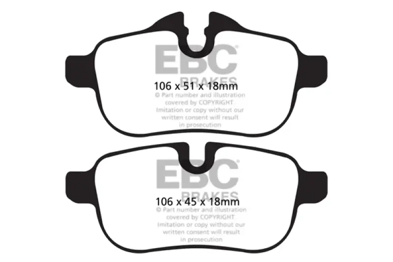 EBC 09+ BMW Z4 3.0 E89 Ultimax2 Rear Brake Pads - Precision German Engineering