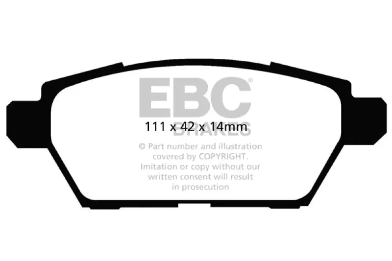 EBC Ford Fusion 2.3L Ultimax2 Ceramic Rear Brake Pads 2006-2009