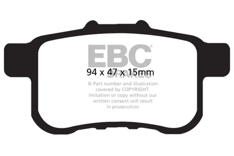 EBC 13+ Honda Accord Coupe 2.4 LX Ultimax2 Rear Brake Pads - Smooth Performance