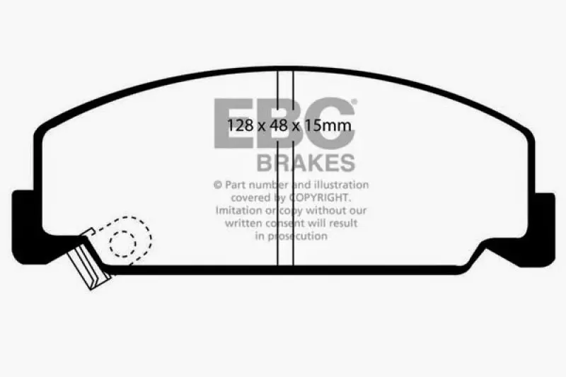 EBC Redstuff Front Brake Pads 1993-1995 Honda Civic Coupe 1.5L DX