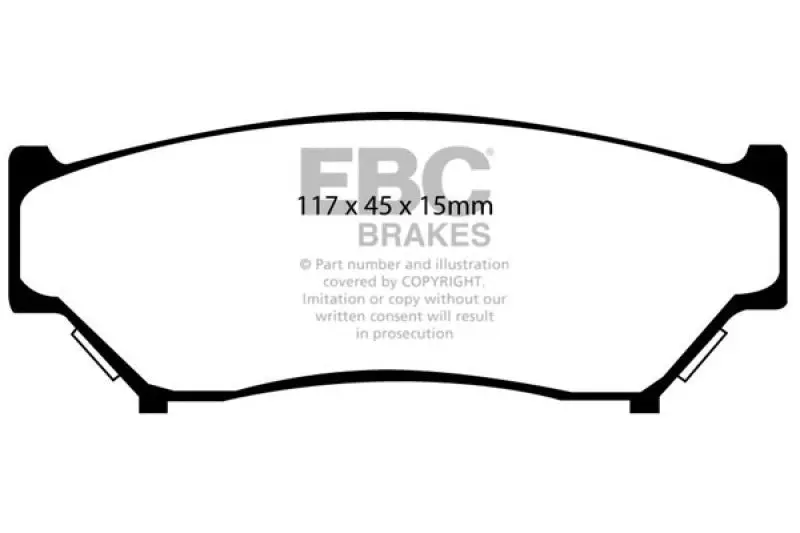 EBC Ultimax2 Front Brake Pads 1999-2003 Chevrolet Tracker 2.0L Ceramic Low-Dust Formula
