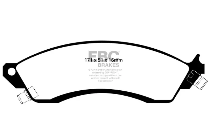 EBC Ultimax2 Front Brake Pads 85-88 Chevrolet Camaro 3rd Gen 2.8 Performance Package