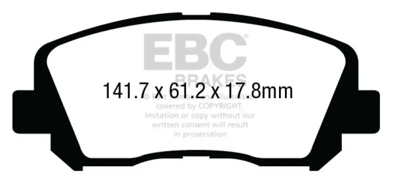 EBC Ultimax2 Front Brake Pads Chrysler 200 2.4 15+