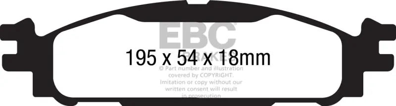 EBC Ultimax2 Front Brake Pads 11+ Ford Explorer 2.0 Turbo 2WD