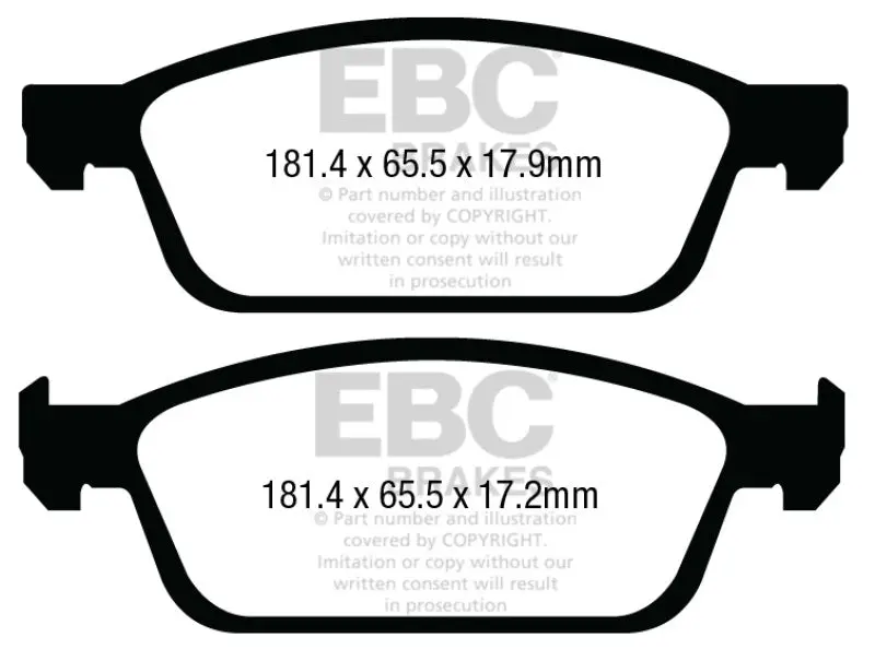 EBC Ultimax2 Front Brake Pads Ford Escape 1.6 Turbo 4WD 13+