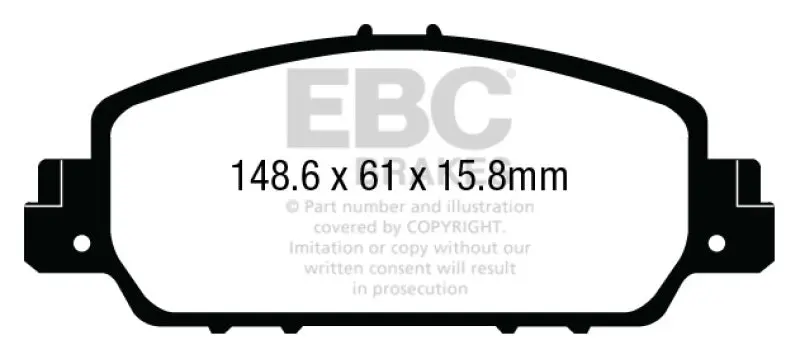 EBC Ultimax2 Front Brake Pads Honda Accord Coupe 2.4 EX 13+