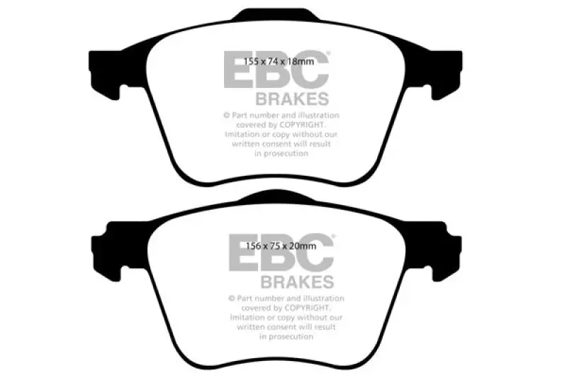 EBC Ultimax2 Front Brake Pads 11+ Volvo S60 2.5 Turbo T5 315mm