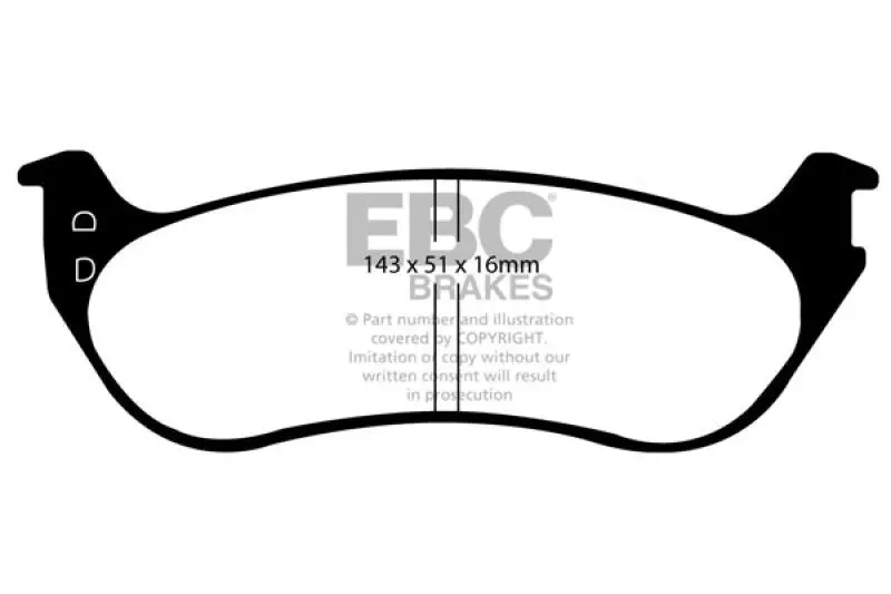 EBC Ultimax2 Rear Brake Pads 06-10 Ford Explorer 4.0 2WD - Reliable Stopping