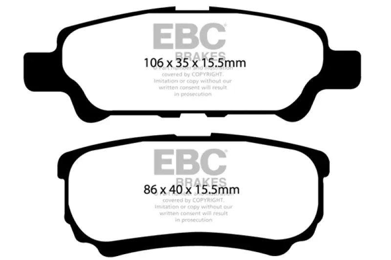 EBC Ultimax2 Rear Brake Pads 11-14 Chrysler 200 2.4