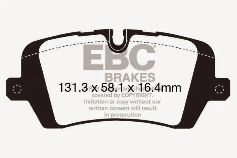 EBC Ultimax2 Rear Brake Pads 2017+ Land Rover Discovery 5 3.0L Supercharged