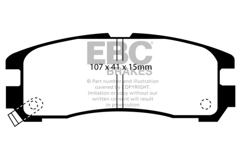 EBC Ultimax2 Rear Brake Pads 95-99 Chrysler Sebring Coupe 2.0