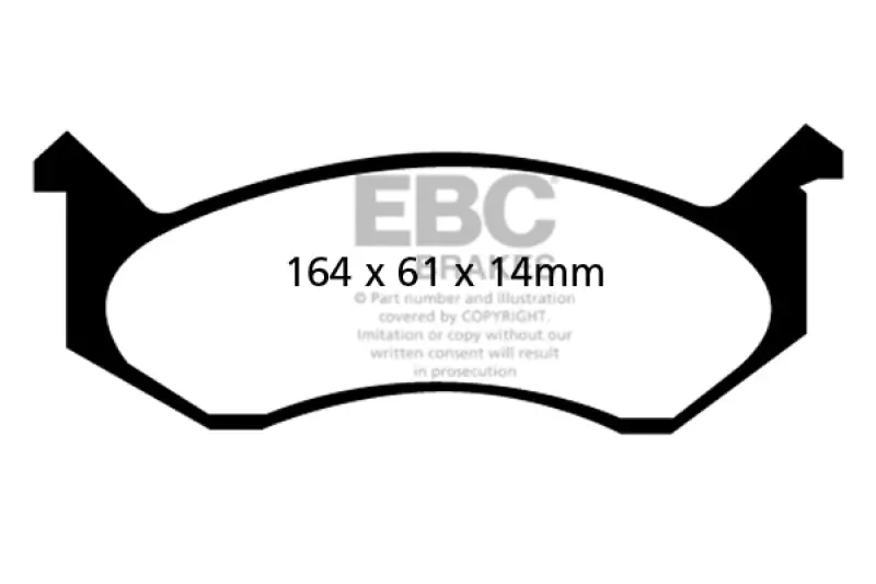 EBC Yellowstuff Front Brake Pads 96-97 Dodge Ram Van B1500