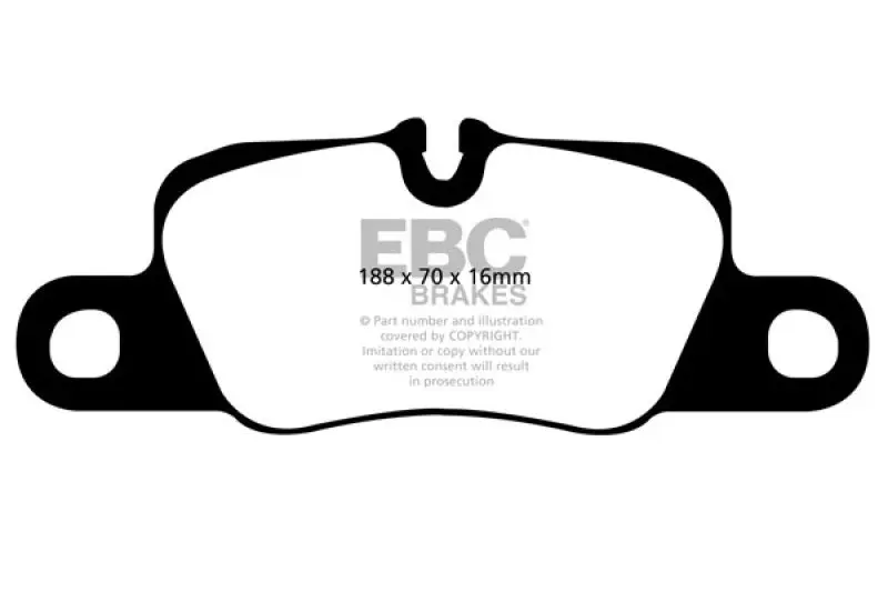 EBC Yellowstuff Rear Brake Pads 12-15 Porsche 911 991 3.8 Carrera S Cast Iron Rotor