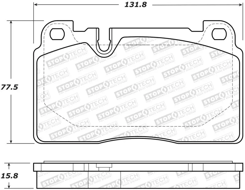 StopTech 07-15 Audi Q7 Street Performance Front Brake Pads High Friction Low Dust