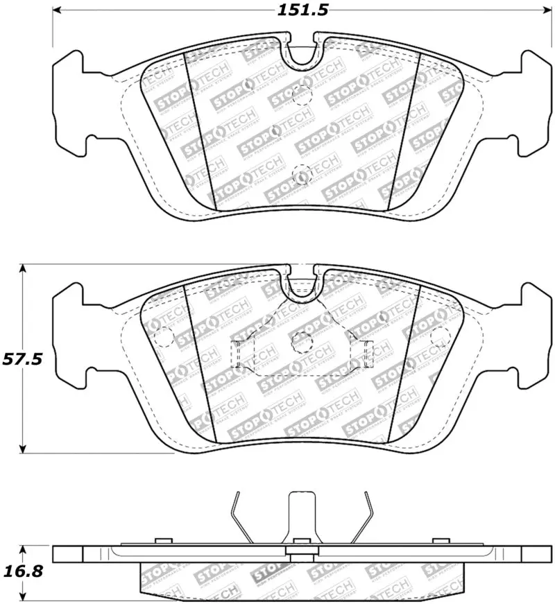 StopTech 96-02 BMW Z3 03-08 Z4 97-00 323 Front Brake Pads High Performance