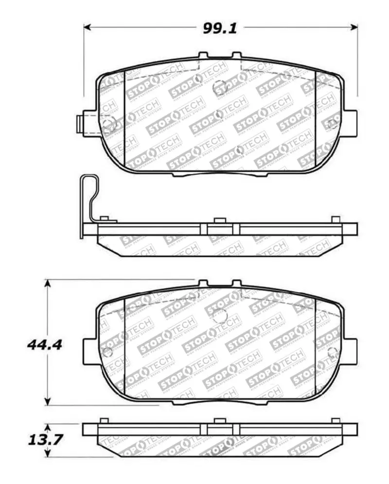 StopTech OE Fit Rear Sport Brake Pads High-Performance Direct Replacement