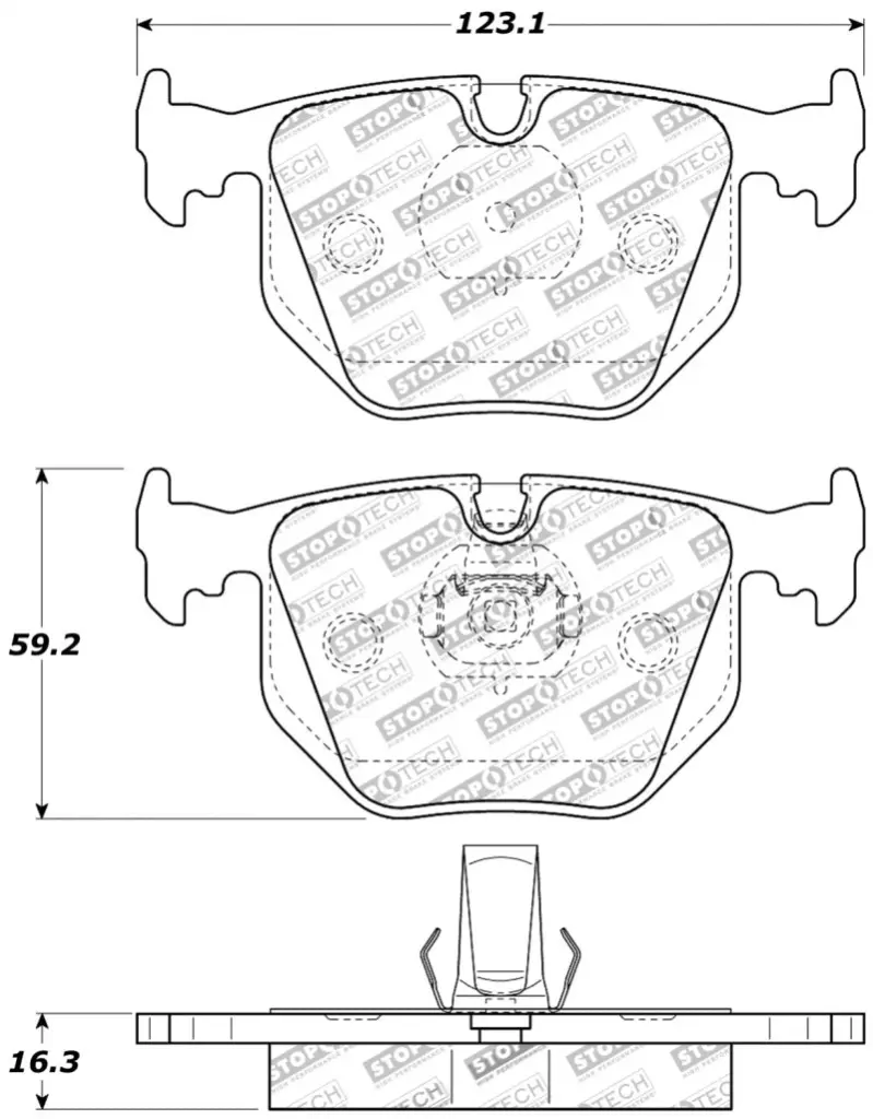 StopTech Performance Brake Pads BMW M3 E46 M5 X3 X5 Z4 330 2000-2009