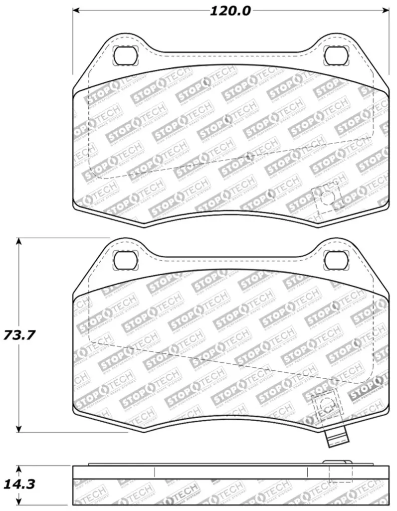 StopTech Performance Front Brake Pads 02-07 350z G35 Brembo Calipers