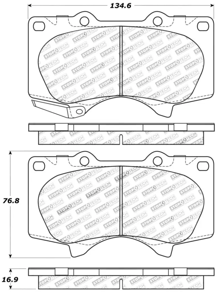 StopTech Performance Front Brake Pads 03-09 Lexus GX 470