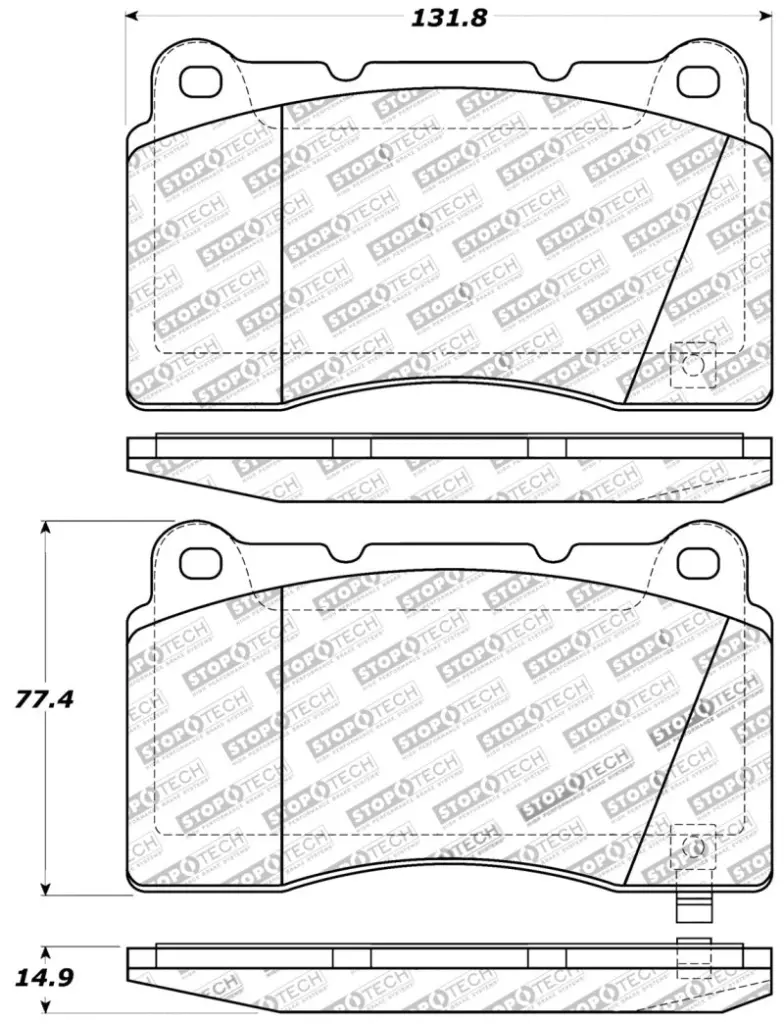 StopTech Performance Front Brake Pads 04-07 STi 03-06 Evo 08-10 Evo 10+ Camaro