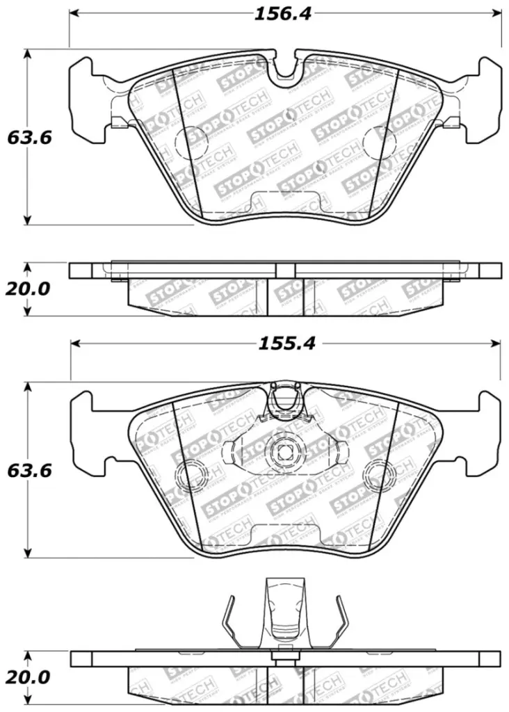 StopTech Performance Front Brake Pads 04-09 BMW X3 E38 06-09 Z4 3.0Si E86 00-07 330 Series