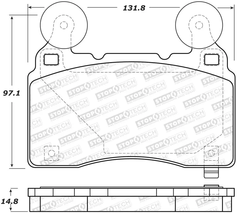 StopTech Performance Front Brake Pads 2014-2019 Cadillac CTS - Premium Stopping Power