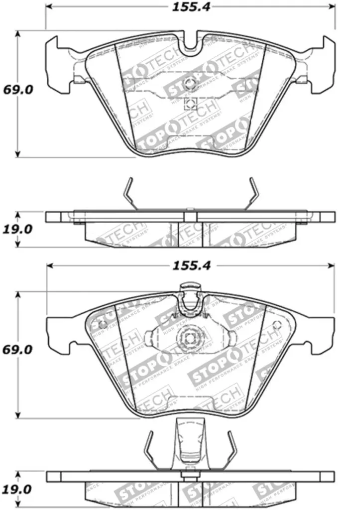 StopTech Performance Front Brake Pads D918 07-09 BMW E90/E92/E93 335i Coupe/Sedan