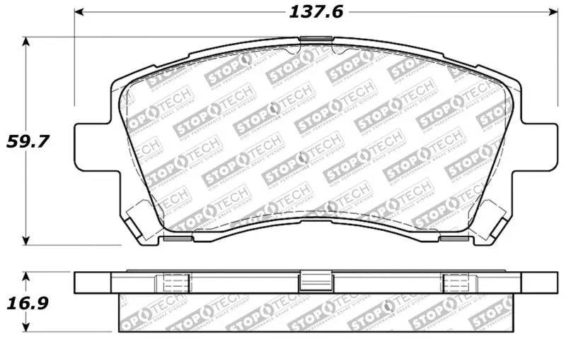 StopTech Performance Front Brake Pads Subaru WRX 2002-2003