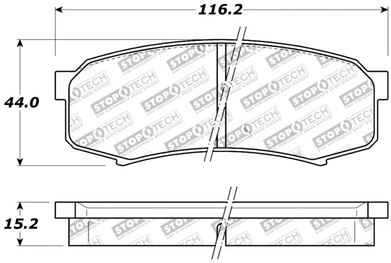 StopTech Performance Rear Brake Pads 96-09 Lexus GX 470 LX 450 LX 470 LX 570