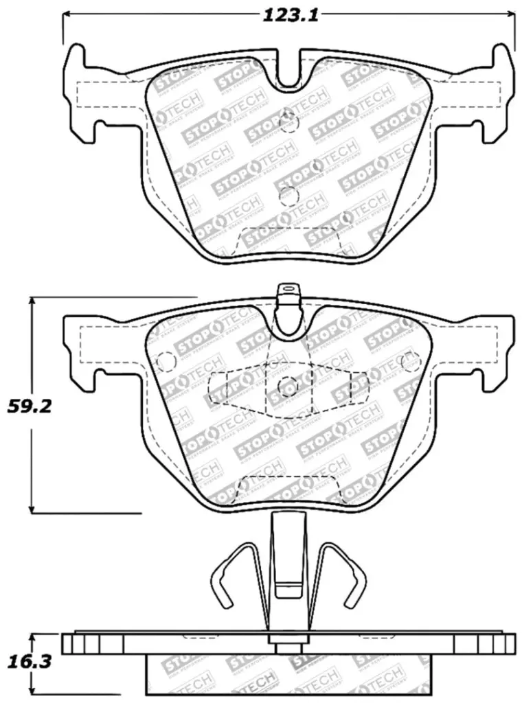 StopTech Performance Rear Brake Pads 06 BMW 330 Series Exc E90 07-09 335 Series Precision Fit