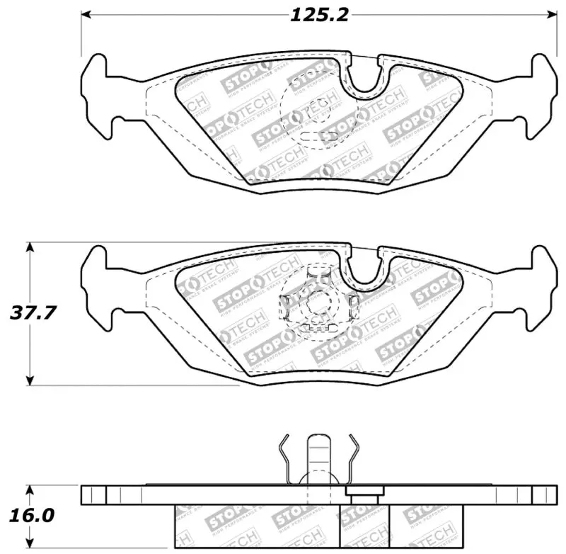 StopTech Performance Rear Brake Pads High-Performance Vehicles