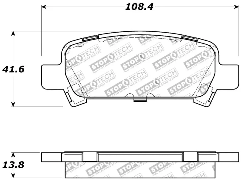 StopTech Performance Rear Brake Pads Subaru WRX 2002-2003