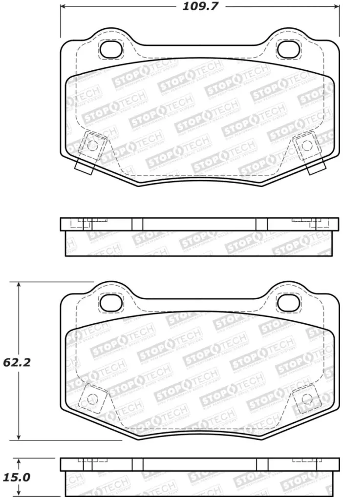 StopTech Sport Performance Rear Brake Pads 2014-2018 Chevy Corvette - High-Performance Braking