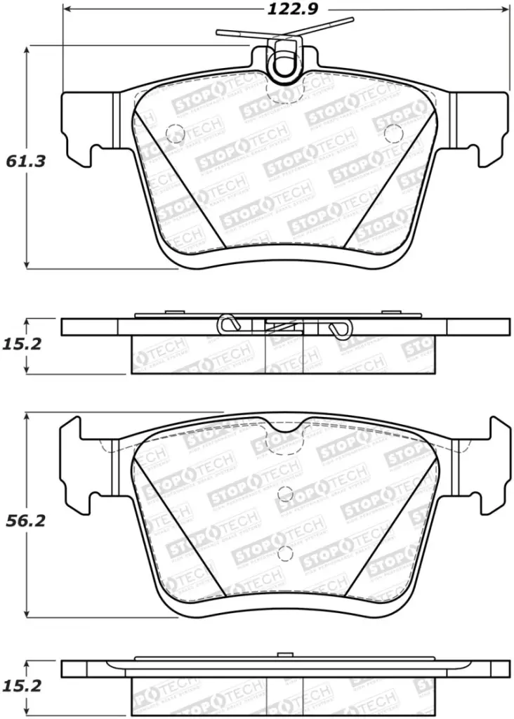 StopTech Sport Performance Rear Brake Pads 2014 Acura TSX - Enhanced Braking