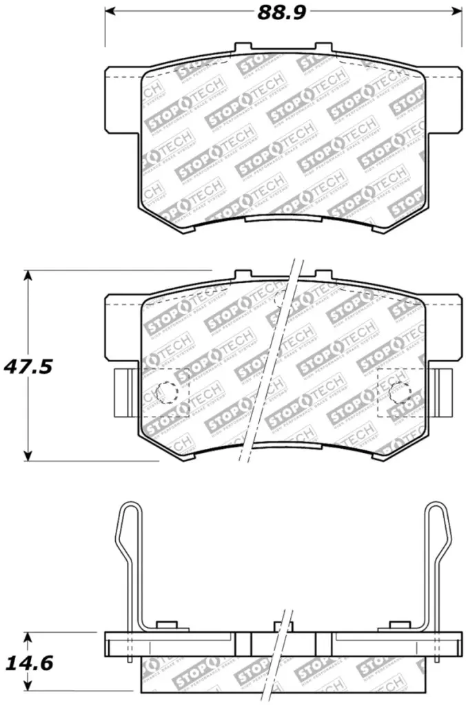 StopTech Street Select Brake Pads Front and Rear