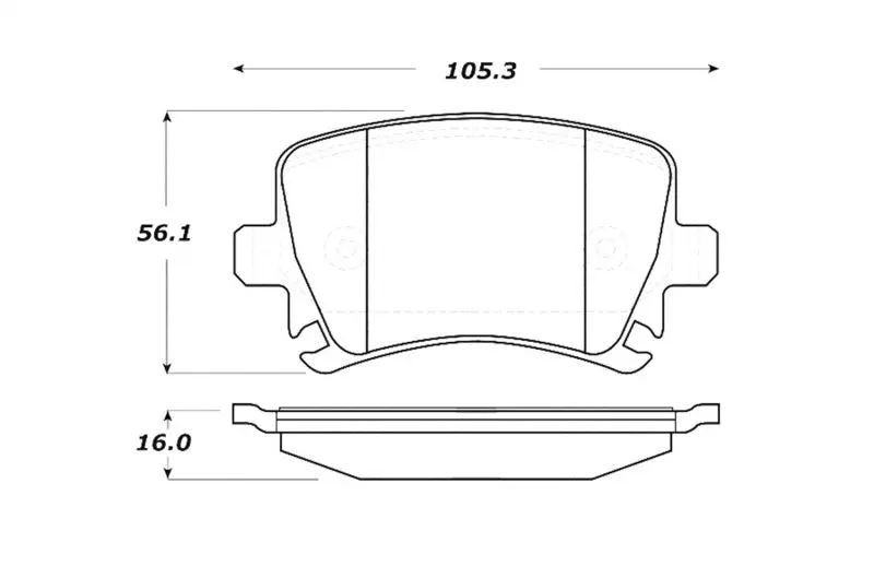 StopTech Street Touring Brake Pads 06-09 Audi A3 05-09 Audi A4 A6 08-09 Audi TT